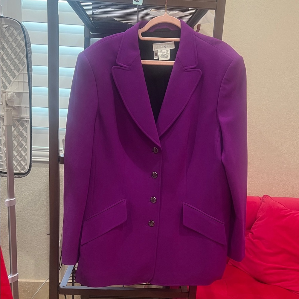 Escada Purple Blazer Tailored Suit Jacket